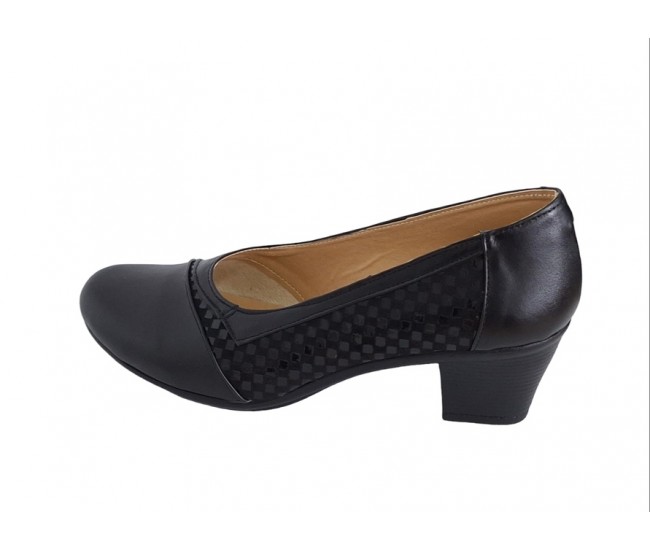 Pantofi dama comozi si eleganti din piele naturala Negru - MVSP26AN