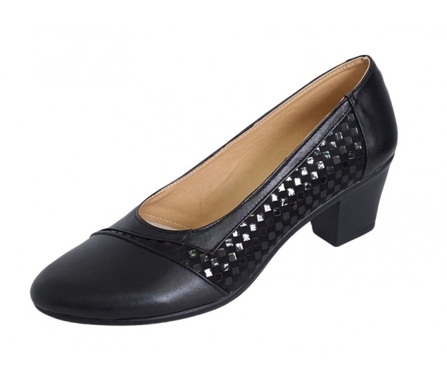 Pantofi dama comozi si eleganti din piele naturala Negru - MVSP26AN