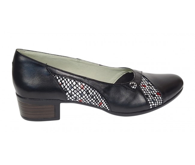 Pantofi dama comozi casual din piele naturala negru color P28XN