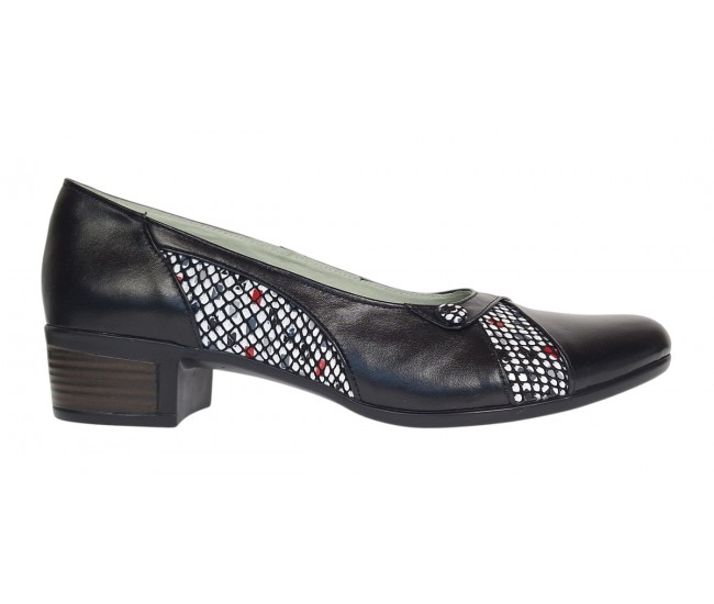 Pantofi dama comozi casual din piele naturala negru color P28XN