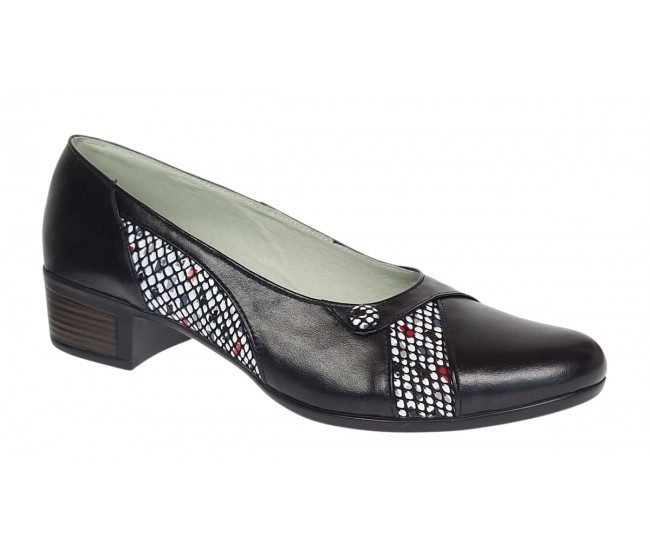 Pantofi dama comozi casual din piele naturala negru color P28XN