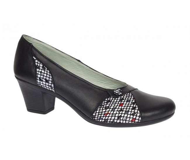 Pantofi dama casual din piele naturala negru color P33XN