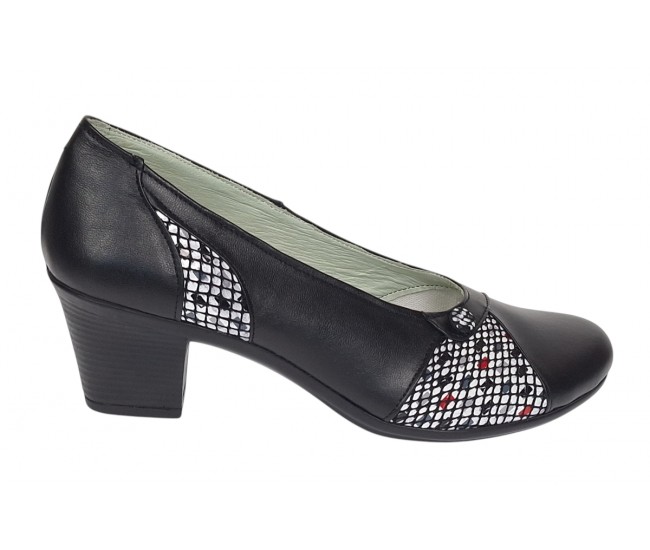 Pantofi dama casual din piele naturala negru color P33XN
