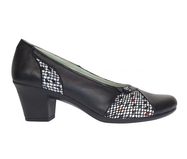 Pantofi dama casual din piele naturala negru color P33XN