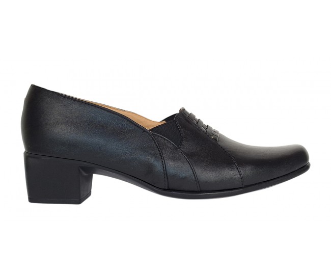 Pantofi dama casual din piele naturala de culoare neagra MVSP4N