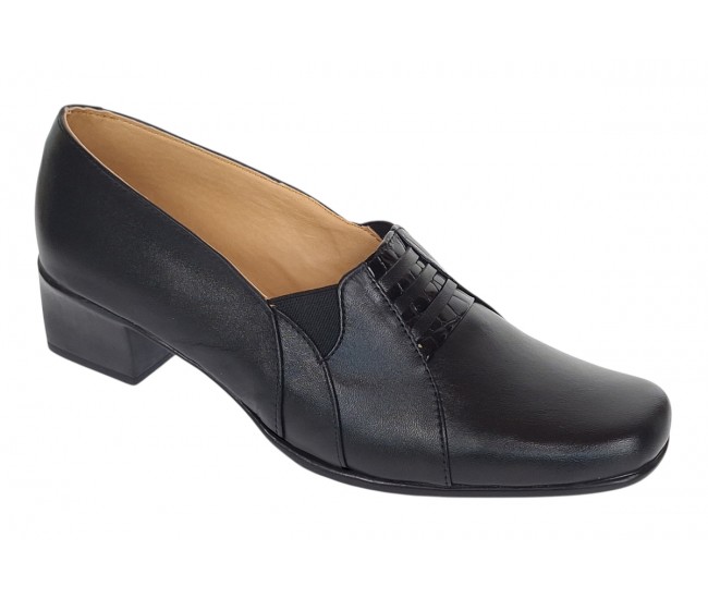 Pantofi dama casual din piele naturala de culoare neagra MVSP4N