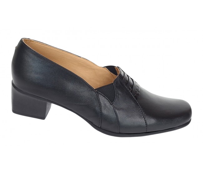 Pantofi dama casual din piele naturala de culoare neagra MVSP4N