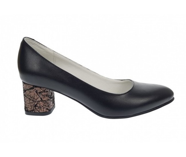 Pantofi dama eleganti, mozaic, din piele naturala box, toc 5 cm, Nergru - NA100ARMNP
