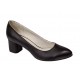 Pantofi dama eleganti din piele naturala box cu toc de 5 cm - Model Negru NA100NP