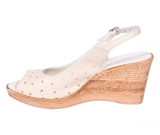 Sandale dama din piele naturala Bej cu bareta NA177BEJ