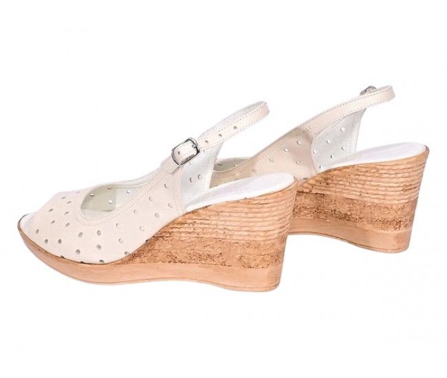 Sandale dama din piele naturala Bej cu bareta NA177BEJ