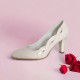 Pantofi dama din piele naturala, alb Selena NA215ALB