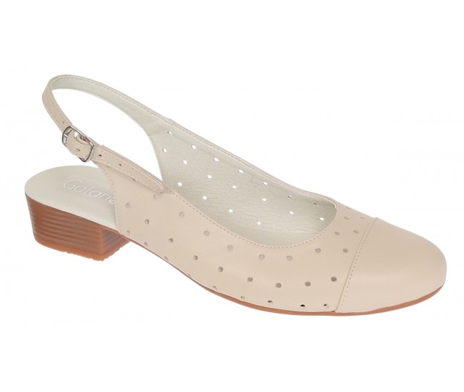 Pantofi dama casual din piele naturala Bej Box - NA252BP