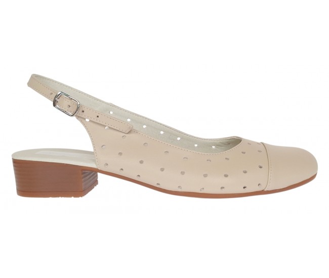 Pantofi dama casual din piele naturala Bej Box - NA252BP