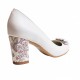 Pantofi eleganti dama, albi, din piele naturala box, toc 6 cm - NA47ALB