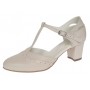 Pantofi dama eleganti decupati din piele naturală Bej Box Gama premium NA50BEJ