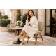 Pantofi damă bej din piele naturală, cu toc gros și barete elegante – Bej Box cu Bej Lac NA50BLP