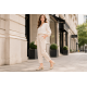 Pantofi damă bej din piele naturală, cu toc gros și barete elegante – Bej Box cu Bej Lac NA50BLP