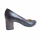 Pantofi eleganti dama, bleumarin, din piele naturala box, toc 5 cm - NA74BLM
