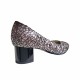 Pantofi eleganti dama, mozaic metalic , din piele naturala box, toc 5 cm - NA74MM