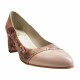 Pantofi eleganti dama, bej, model floral, din piele naturala box, toc 6 cm - NA76BEJ