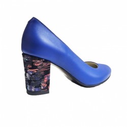 Pantofi eleganti dama, albastri, din piele naturala box, toc 6 cm - NA87A2 Pantofi eleganti dama, albastri, din piele naturala box, toc 6 cm - NA87A2
