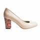 Pantofi eleganti dama, alb, imprimeu sarpe, din piele naturala box, toc 6 cm - NA87ALBS