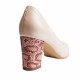 Pantofi eleganti dama, alb, imprimeu sarpe, din piele naturala box, toc 6 cm - NA87ALBS