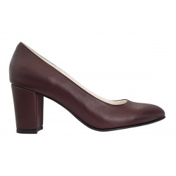 Pantofi eleganti dama din piele naturala box, toc 7 cm - Model Selena NA87BORDOP Pantofi eleganti dama din piele naturala box, toc 7 cm - Model Selena NA87BORDOP