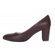 Pantofi eleganti dama din piele naturala box, toc 7 cm - Model Selena NA87BORDOP