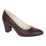 Pantofi eleganti dama din piele naturala box, toc 7 cm - Model Selena NA87BORDOP