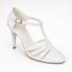 Pantofi dama albi eleganti, decupati din piele naturala, toc 9cm NAA11APL