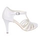 Pantofi dama albi eleganti, decupati din piele naturala, toc 9cm NAA11APL