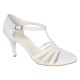 Pantofi dama albi eleganti, decupati din piele naturala, toc 9cm NAA11APL