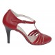 Pantofi dama decupati din piele naturala - Stiletto Rosu NAA11R