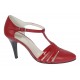 Pantofi dama decupati din piele naturala - Stiletto Rosu NAA11R