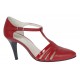 Pantofi dama decupati din piele naturala - Stiletto Rosu NAA11R
