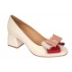 Pantofi dama office din piele naturala bleu - NAB1BEJ