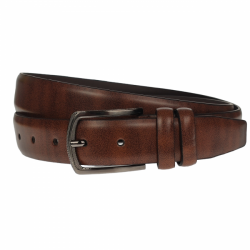 Curea barbati, casual-eleganta, din piele ecologica, latime 3.5 cm, maro inchis - NB010 Curea barbati, casual-eleganta, din piele ecologica, latime 3.5 cm, maro inchis - NB010