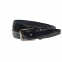 Curea barbati, casual-eleganta, din piele ecologica, latime 3.5 cm, negru - NB022