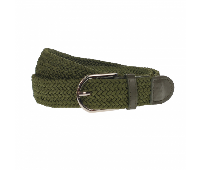 Curea barbati elastica, casual, latime 3.5 cm, verde inchis  - NB035