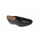 Pantofi barbati cu elastic, eleganti din piele naturala neagra - NIC02ELN