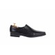 Pantofi barbati cu elastic, eleganti din piele naturala neagra - NIC02ELN