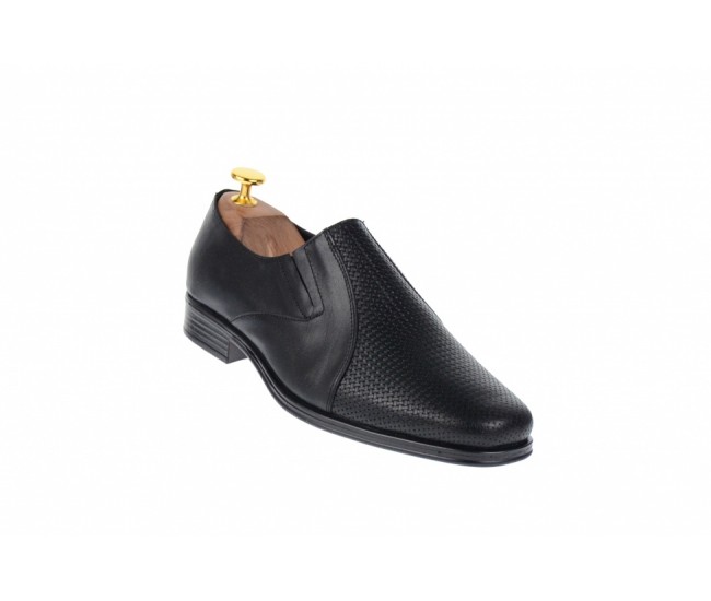 Pantofi barbati eleganti din piele naturala, cu elastic, NIC02ELPR