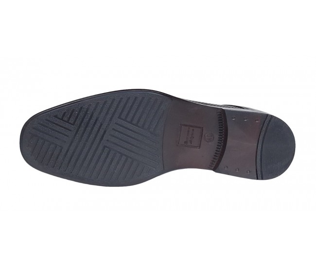 Pantofi barbati eleganti din piele naturala matritata Negru NIK NIC02PRN