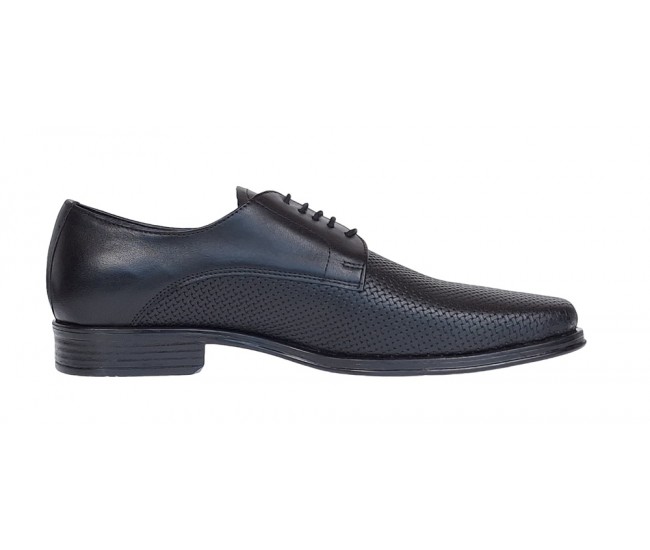 Pantofi barbati eleganti din piele naturala matritata Negru NIK NIC02PRN