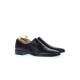 Pantofi barbati eleganti din piele naturala, Negru cu elastic, NIC142NEL