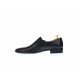 Pantofi barbati eleganti din piele naturala, Negru cu elastic, NIC142NEL