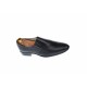 Pantofi barbati eleganti din piele naturala, Negru cu elastic, NIC142NEL