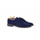 Pantofi barbati casual, eleganti din piele naturala intoarsa bleumarin NIC184BLMVEL